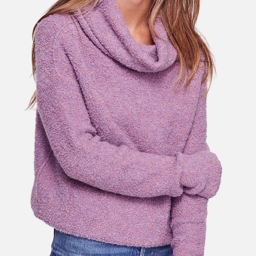 Free People - slouchy cowl neck Pink Sweater - Women's Size Medium